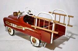 Vintage FULL SIZE Restored Pedal Car GARTON 1960s Fire Depart Ladder Co