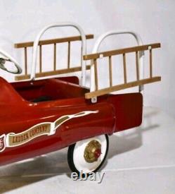 Vintage FULL SIZE Restored Pedal Car GARTON 1960s Fire Depart Ladder Co