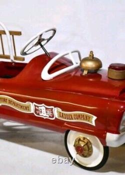 Vintage FULL SIZE Restored Pedal Car GARTON 1960s Fire Depart Ladder Co