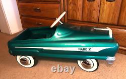 Vintage FULL SIZE SURVIVOR Pedal Car GARTON 1956 Mark V Mark 5 Turquoise, RARE