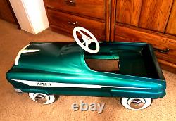 Vintage FULL SIZE SURVIVOR Pedal Car GARTON 1956 Mark V Mark 5 Turquoise, RARE