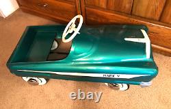 Vintage FULL SIZE SURVIVOR Pedal Car GARTON 1956 Mark V Mark 5 Turquoise, RARE