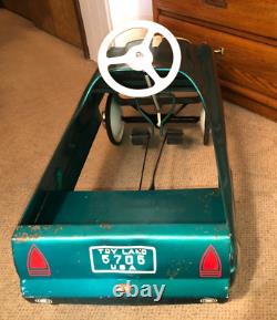 Vintage FULL SIZE SURVIVOR Pedal Car GARTON 1956 Mark V Mark 5 Turquoise, RARE