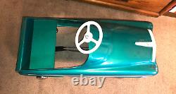 Vintage FULL SIZE SURVIVOR Pedal Car GARTON 1956 Mark V Mark 5 Turquoise, RARE