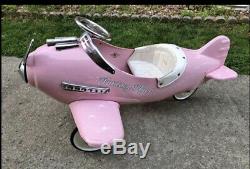 Vintage Fantasy Flyer Pink Airplane Pedal Car