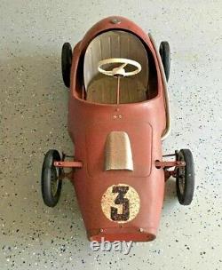 Vintage Ferrari Racer #3 Pedal Car VERY RARE Original