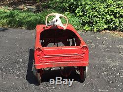 Vintage Fire Chief Steel Pedal Car