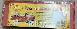 Vintage Fire Engine Metal Pedal Car with Ladders & Bell Pacific Cycle by INSTEP