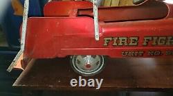 Vintage Fire Truck Pedal Car