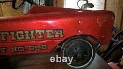 Vintage Fire Truck Pedal Car