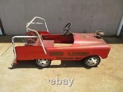 Vintage Fire truck hood and ladder Peddle Car AMF