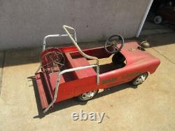Vintage Fire truck hood and ladder Peddle Car AMF