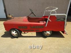 Vintage Fire truck hood and ladder Peddle Car AMF