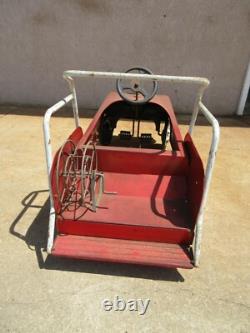 Vintage Fire truck hood and ladder Peddle Car AMF