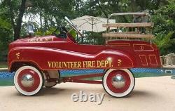 Vintage GEARBOX Fire Truck No. 1 Pedal Car. Nice Condition