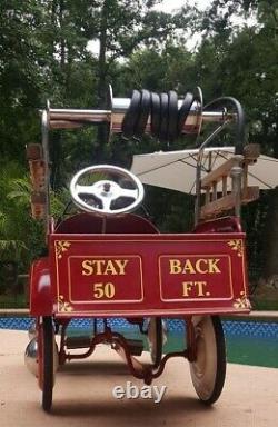 Vintage GEARBOX Fire Truck No. 1 Pedal Car. Nice Condition