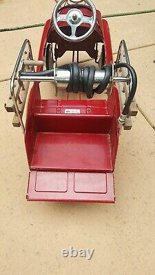 Vintage GEARBOX Fire Truck No. 1 Pedal Car. Nice Condition