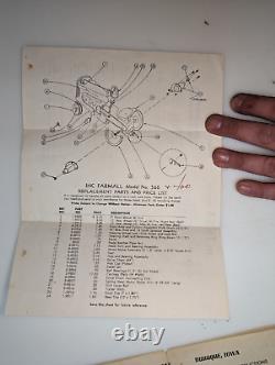 Vintage GENUINE ESKA ORIGINAL INSTRUCTION SHEET Pedal Tractor IH Farmall 560 400