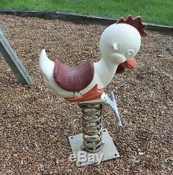 Vintage Gametime, Inc. Saddle Mates Chicken Spring Playground Ride With Base