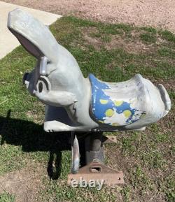 Vintage Gametime Saddle Mates Cast Aluminum Riding Playground Ride Rabbit Bunny