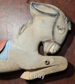 Vintage Gametime Saddle Mates Cast Playground Spring Ride Donkey Carousel