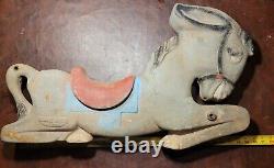 Vintage Gametime Saddle Mates Cast Playground Spring Ride Donkey Carousel