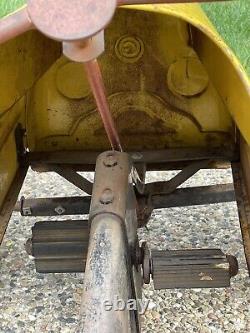 Vintage Garton Pedal Car Yellow Hot Rod Chain Drive - LOCAL PICKUP ONLY