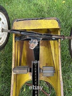 Vintage Garton Pedal Car Yellow Hot Rod Chain Drive - LOCAL PICKUP ONLY