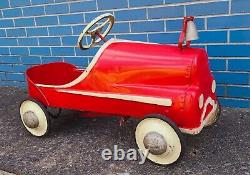 Vintage Garton Sad Face Red Pedal Car Nice Condition
