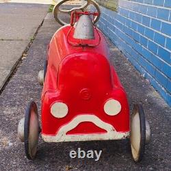 Vintage Garton Sad Face Red Pedal Car Nice Condition