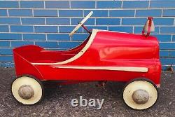 Vintage Garton Sad Face Red Pedal Car Nice Condition