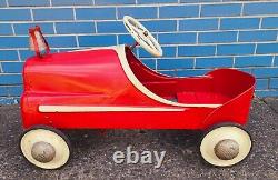 Vintage Garton Sad Face Red Pedal Car Nice Condition