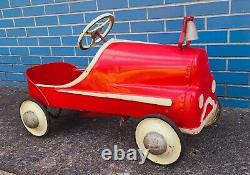 Vintage Garton Sad Face Red Pedal Car Original Paint Nice Condition