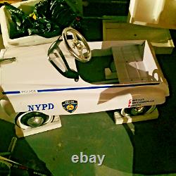 Vintage Gearbox Pedal Car Toy NYPD Police Department New York in BOX NEVER USED