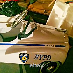 Vintage Gearbox Pedal Car Toy NYPD Police Department New York in BOX NEVER USED