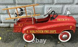 Vintage Gearbox Volunteer Fire Dept. Truck No. 2 Pedal Car