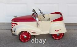 Vintage Gendron Wheel Co American Pedal Car Classics Hot Rod 2000 Red Ivory Wow