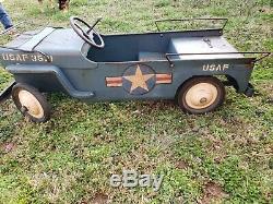 Vintage Hamilton Air Force Jeep Pedal Car Usaf