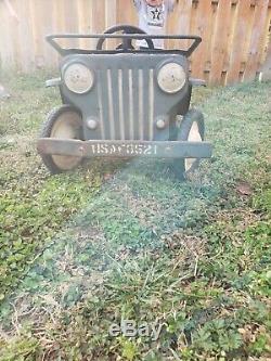 Vintage Hamilton Air Force Jeep Pedal Car Usaf