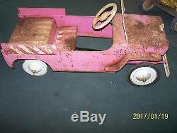 Vintage Hamilton Princess Willy's Jeep Pedal Car Restoration Project Willys