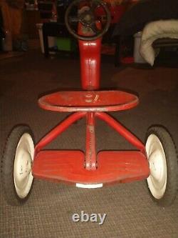 Vintage Hamilton RED Pedal Tractor Rare Hamilton Steel Products INC Clean