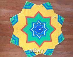 Vintage Handmade Nantucket Kiteman Fabric Kite 8 Pointed Star Rare Made in USA