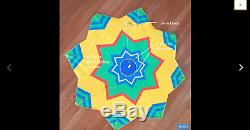 Vintage Handmade Nantucket Kiteman Fabric Kite 8 Pointed Star Rare Made in USA