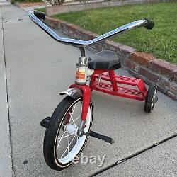 Vintage Hedstrom Red Metal Tricycle 1980s Child Retro Bike Pedal Trike