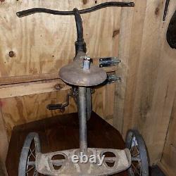 Vintage Hedstrom Tricycle 1930's 1940's Teardrop Metal Rubber Tires OLD RARE WOW
