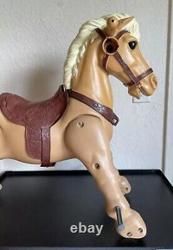 Vintage Horse Ride On Bouncy Mustang Toy Proarce Mexico Plastic Working