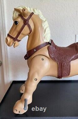 Vintage Horse Ride On Bouncy Mustang Toy Proarce Mexico Plastic Working