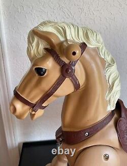 Vintage Horse Ride On Bouncy Mustang Toy Proarce Mexico Plastic Working