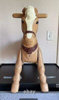 Vintage Horse Ride On Bouncy Mustang Toy Proarce Mexico Plastic Working