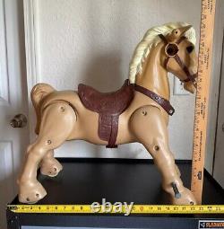 Vintage Horse Ride On Bouncy Mustang Toy Proarce Mexico Plastic Working